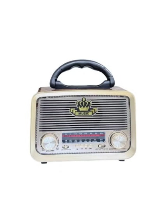 راديو بإضاءة جذابة وصوت عالي ونقي جدًا تصميم عملي وعصري مناسب للاستماع داخل المنزل أو أثناء السفر، تجربة صوتية واضحة ومميزة T - Image 5